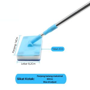 Alat Pembersih Kaca Aquarium Mobil Jendela Adjustable Panjang 90cm