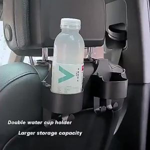 2 IN 1 Car Headrest Cup Holder With Hook Multifunction Car Back Seat Phone cket Mount Car Interior Accessories