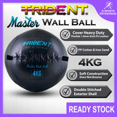 Trident Master Premium Wall Ball 4kg Exercise Ball Gym Ball Soft Medicine Ball Weighted Slam Wall Ball Exercise Ball