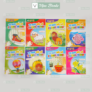 Sách - Bộ Tô Màu Nối Số Thông Minh Song Ngữ Anh-Việt (Túi 8 Cuốn)