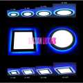 LAMPU PLAFON 2 WARNA INBOW (TANAM) 18+6 WATT KOTAK & BULAT / LAMPU DOWNLIGHT AC 220V 2 WARNA. 
