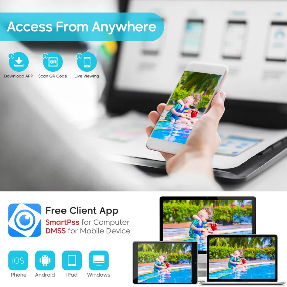 Dahua CCTV DVR 4/8/16CH 5MP XVR(DVR) Face Detection Motion