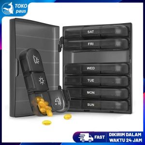 21 Sekat 3 Hari Organizer Obat Pil / Vitamin / Minyak Portable Anti Air Debu Kotak Pill Medicine Box Weekly Tablet Holder Storage Pill Box