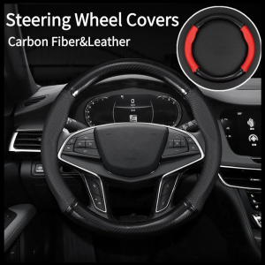 Carbon Fiber Leather Steering Wheel D Type and O Type Carbon Fiber Leather Breathable Anti Slip Steering Wheel Cover