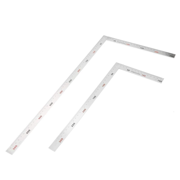 Stainless Measuring Ruler Layout Template Tool L Shape Right Angles ...