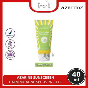 Azarine Calm My Acne Sunscreen Moisturiser SPF35 PA+++ 40ML - Melembabkan Merawat Kulit Berjerawat