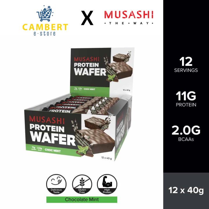 Musashi Protein Wafer Bar 40g Box Of 12 Bars For Muscle Recovery And Pre Workout Lazada 7373