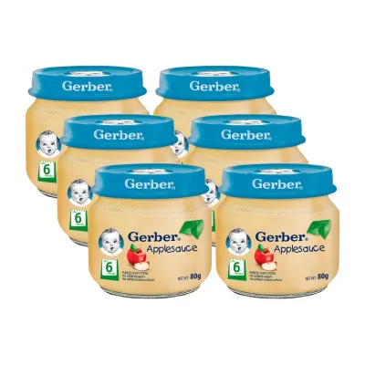 Gerber 1st Foods Applesauce Puree Baby Food 80G - From 6 Months [Carton of 6]