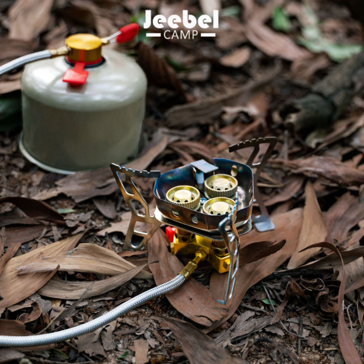 Camping Stove, ISFORU 6800W Windproof Backpacking Portable Outdoor Camping Furnace, Folding Camp Burner