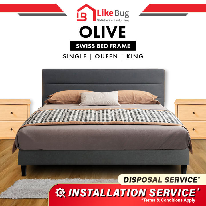 ⚡️LIKE BUG⚡️OLIVE Divan Bed Frame | Katil | Bed Frame - King|Queen ...