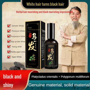 30 Days Hair Darkening Spray Hair Growth Liquid for White Hair Turning Black