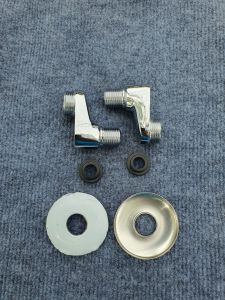 Cặp Chân Sen Chữ Z Của Củ Sen Nóng Lạnh Visenta Bằng Đồng Thau Mạ Crom Ren 27 Chuyển Ren 21