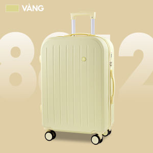 Vali Kéo Du Lịch 8812 Bamozo Bản Cao Cấp Màu Vàng Nhạt Size 20 24 Bảo Hành 5 Năm Nhựa ABS Chống Va Đập