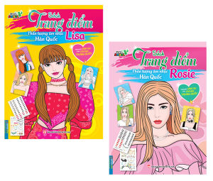 SÁCH - COMBO 2C Sách trang điểm thần tượng âm nhạc Hàn Quốc - LISA & ROSIE (thỏa súc sáng tạo cùng sticker trong suốt)
