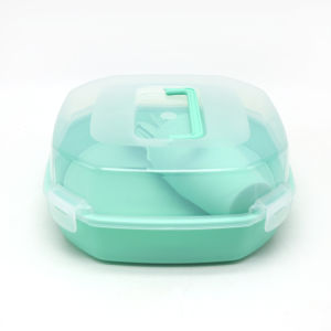 Ngăn nhựa Hộp Ăn Trưa tay cầm xách tay lưu trữ ngoài trời kín hộp Dã Ngoại cắt nĩa muỗng đĩa cốc Hộp Ăn Trưa cho bốn người