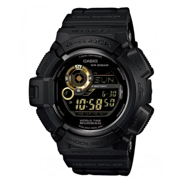 Casio G Shock G 9300GB 1DR Black Resin Strap Shock Mud Resistant Solar 200 Meter Compass Watch Lazada PH