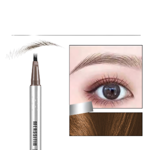 4-Pronged Eyebrow Pencil Long-Lasting Smudge-Proof Ultra-Fine Tip Natural Hair-Like Strokes Waterproof Sweatproof Dual-Ended Design
