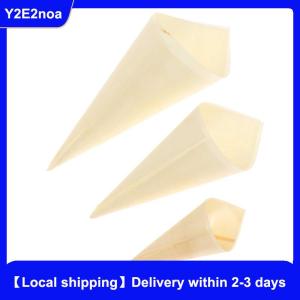 【Local shipping】 50pcs Disposable Wood Appetizer Cones Ice Cream Cone Cups Party Candy Cones