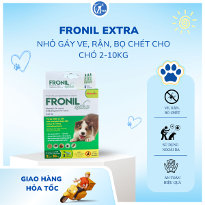 Nhỏ gáy ngoài da Fronil Extra 2-10kg phòng và trị ve rận bọ chét trên chó