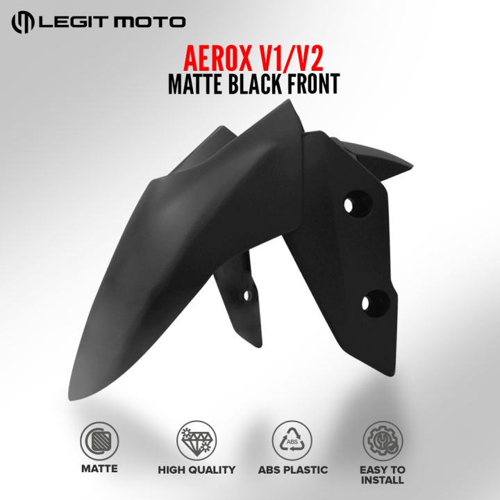 LEGITMOTO AEROX V1 / AEROX V2 FRONT FENDER WITH MATTE BLACK COLOR L ...