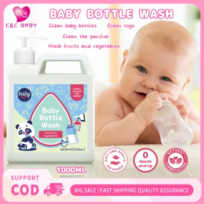C&C BABY Baby Bottle Wash 1000ml liquid for Baby Food Grade Food Safe Ingredients Newborn Essentials