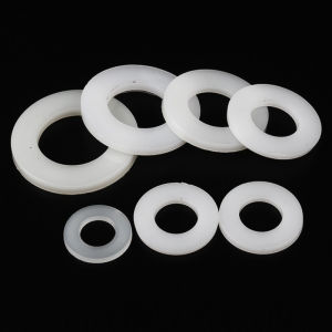 M2 M2.5 M3 M4 M5 M6 M8 M10 M12 M14 M16 M18 M20 White Plastic Nylon Flat Washer Plane Spacer Insulation Gasket Ring For Screw Bolt