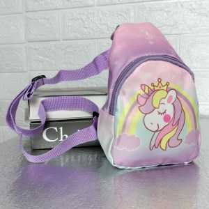 Wolf.id T292 Tas Selempang Anak Cowok Cewek Shoulder Sling Bag Kanvas Sekolah Jalan Kartun Lucu BISA COD