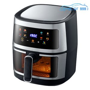 5L Stainless Steel Digital Air Fryer Timer & Temperature Control Large Capacity Household Air Fryer with Touch Screen for Home