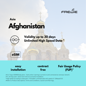 Unlimited* Afghanistan eSIM Data Roaming (*FUP) | QR delivered via email