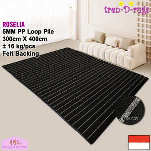 Tren-D-rugs Karpet jumbo garis stripes alas lantai ruang tamu bulu anti slip 300 cm x 400 cm - NMs