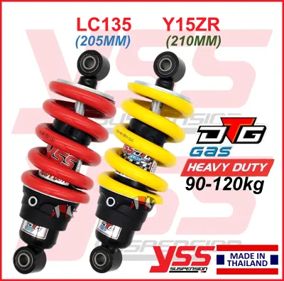 YSS LC135 / Y15ZR / LC150 (205MM/210MM) Gas(DTG) HEAVY DUTY YAMAHA adjustable absorber monoshockLC 135 150 Y15 Original