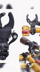 Durable Bicycle Light Stand Black Bike Light Bracket Bike Flashlight Clamp Universal
