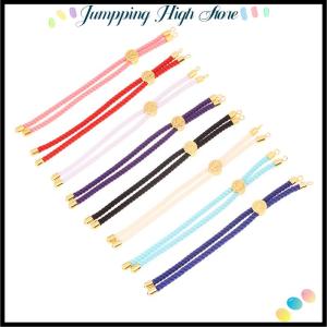 【Jumpping】 5ชิ้นสายรัดข้อมือไนลอนแบบเกลียวเชือกถักแบบปรับได้สำหรับการทำเครื่องประดับสร้อยข้อมือ DIY