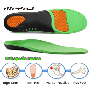 MIYIO 1 Pair Orthopedic Insole Arch Support Flat Feet Insole Health Sole Pad for Plantar Fasciitis Feet Care