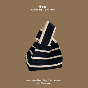 New Elegant Knitted Bear Pattern Tote Bag for Women