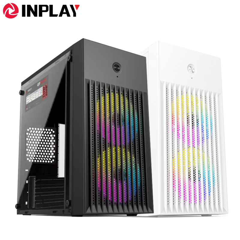 Inplay LITE X220 PC Case Build-in 2 RGB Fans MATX Case Gaming Case For Desktop Computer