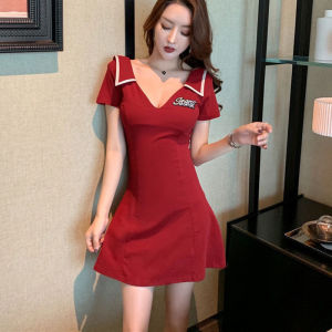 IELGY Tính Cách Thời Trang V-Cổ Váy Của Phụ Nữ Mỏng Và Thường Nhật Mỏng Ăn Mặc