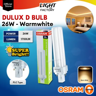 OSRAM Dulux D PLC Type Bulb 18W / 26W PLC Bulb Energy Saving Bulb Daylight / Coolwhite / Warmwhite Mentol