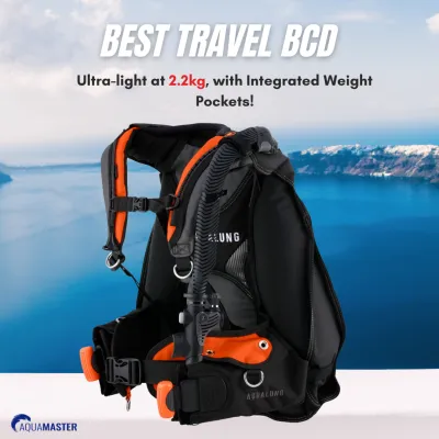 Aqualung Pro HD Travel BCD - เสื้อ BCD สำหรับดำน้ำ - เสื้อแจ็กเก็ตดําน้ํา BCD - ชุดบีซีดี - ชุดควบคุมการลอยตัว น้ำหนักเบา - เหมาะสำหรับเดินทาง