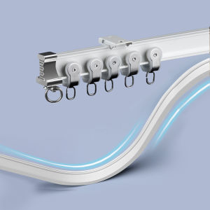 Heavy-Duty Flexible Track for Bay Window Aluminum Alloy Silent Curtain Rod Curtain Accessories / Custom size