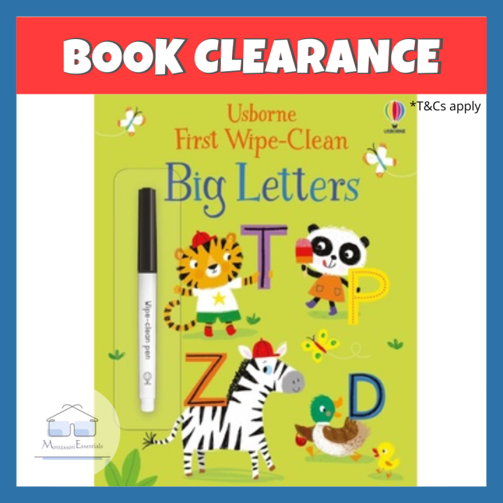 (Big Letters) Usborne Wipe Clean Book Children Early Educational Fun