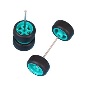 Pack Of 4 1/64 Scale Remote Control Car Wheels With Axles For Diecast Model Truck Upgrades