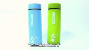 350ml/450ml Kaki Jimat Cute Hot and Cold Glass Drinking Water Bottle Tumbler Design Student/Officer Worker Botol Air
