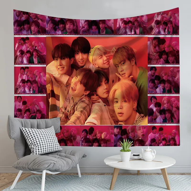 Kpop BTS Tapestry Rap Monster Decor Hanging Background Wall 3D
