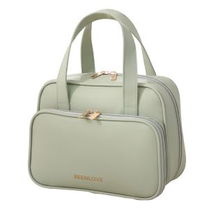 OYA36 ความจุขนาดใหญ่ กระเป๋าเก็บเครื่องสำอาง ไม่ซึมน้ำ หลายฟังก์ชัน กระเป๋าเก็บของใช้ในห้องน้ำ ลำลอง ป้องกันฝุ่น กระเป๋าแต่งหน้าสำหรับเดินทาง กลางแจ้ง