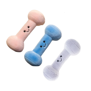 Gym Theme Cute Dumbbell Plush Toy Throw Pillow Infant Sensory Play Soft Baby Gift Blue