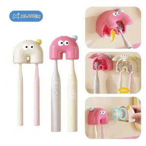 MLADEN Wall Mounted Toothbrush Holder Dustproof Multifunctional Toothbrush Storage Self-adhesive Toothbrush Head Protective Cover