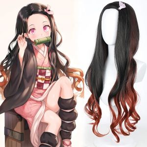 Nezuko Cosplay Anime Demon Slayer Kimetsu No Yaiba Cosplay Costume & Accessories Kamado Kimono Uniform Halloween Clothes