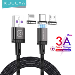 KUULAA Magnetic Charger Cable Fast Charging USB Micro Type C Cable Magnet Data Charge Wire Mobile Phone Cable For iPhone Cord