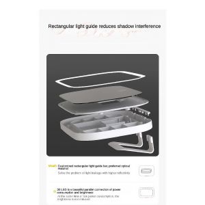 LED Car Sun Visor Makeup Mirror – Rechargeable Portable HD Vanity 3-Tone Light Touch Screen Brightness Control